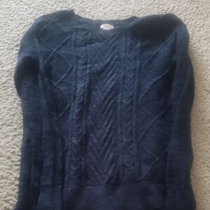 Mossimo Supply Co. Dark Blue Cable Knit Sweater